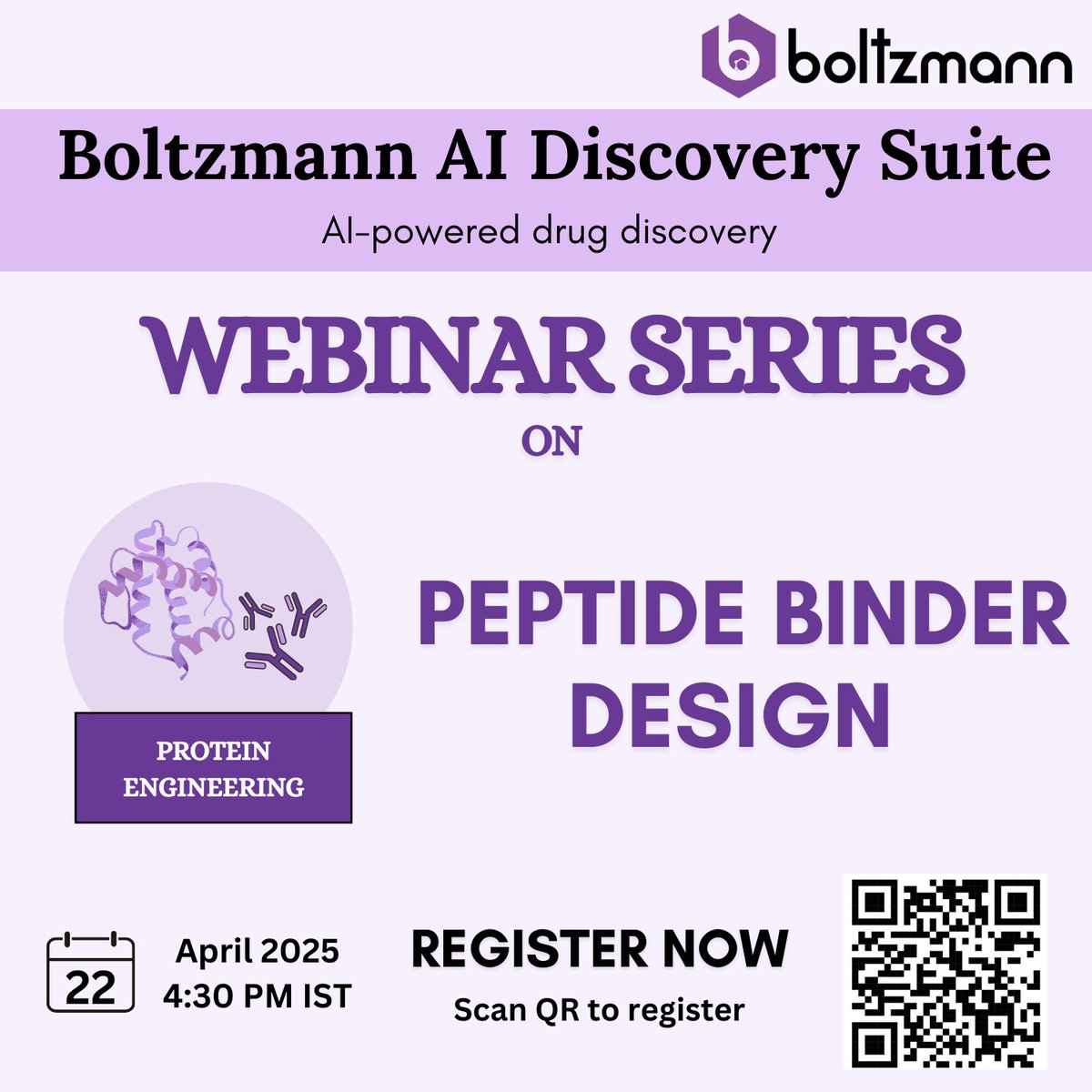 LabsBoltzmann's tweet image. Want to master Peptide Binder Design like a PRO?  Don’t miss our FREE webinar series where we unveil the latest in AI-driven drug discovery 
CLICK HERE TO SIGN UP→zoom.us/meeting/regist… #ComputationalBiology #ProteinEngineering #AIinBiotech #Bioinformatics