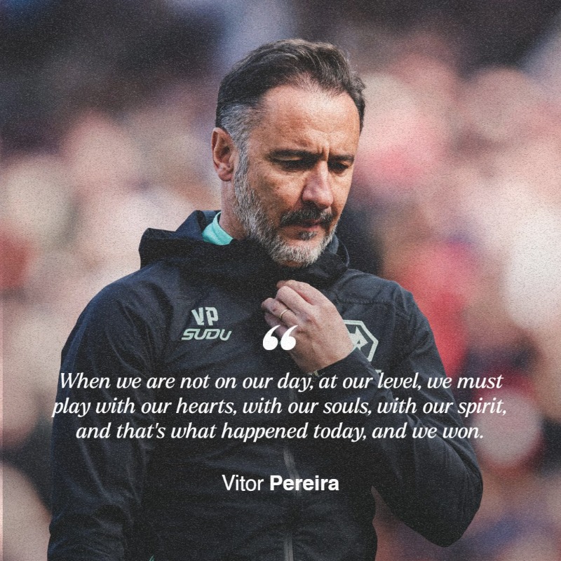 Wolves's tweet photo. The boss on winning with spirit 🗣️
