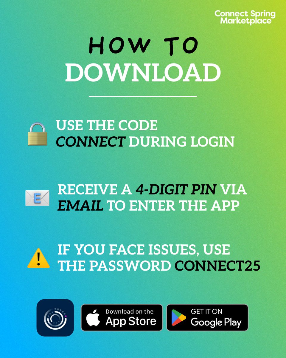 connectmeetings's tweet image. Headed to Vegas? ✈️ You better not be sitting bored on that plane — we’ve got just the thing to keep you entertained.
📲 Download the official Connect Spring Marketplace event app!
Swipe for a play-by-play of what’s waiting for you when you land...
connectmeinforma.com/download/
