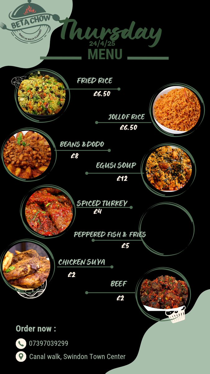 timerald's tweet photo. @NIUKCommunity 
Beta Chow is an authentic Nigerian dining experience that brings the rich flavors of West Africa to the United Kingdom, we offer traditional and contemporary Nigerian cuisine, providing a warm and vibrant atmosphere that celebrates culture and heritage. https://t.co/pDfQqYJbqG