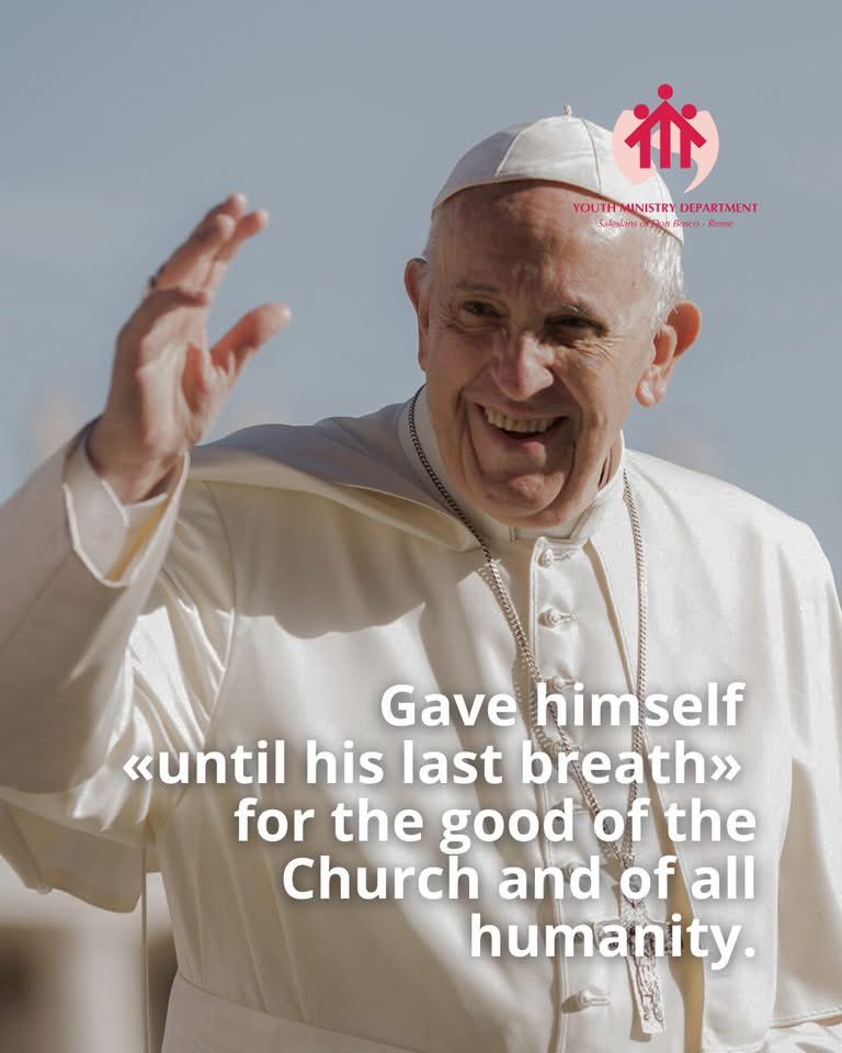 The Rector Major of the Salesians of Don Bosco Fr Fabio Attard and the entire Salesian Congregation join the whole Church around Pope Francis, who rose with Christ this morning.

Link on <a href="/infoANS_EN/">SalesianiNfoAgency</a>: shorturl.at/OUXPR

#PapaFrancesco #SalesianYouthMinistry #DonBosco #DB