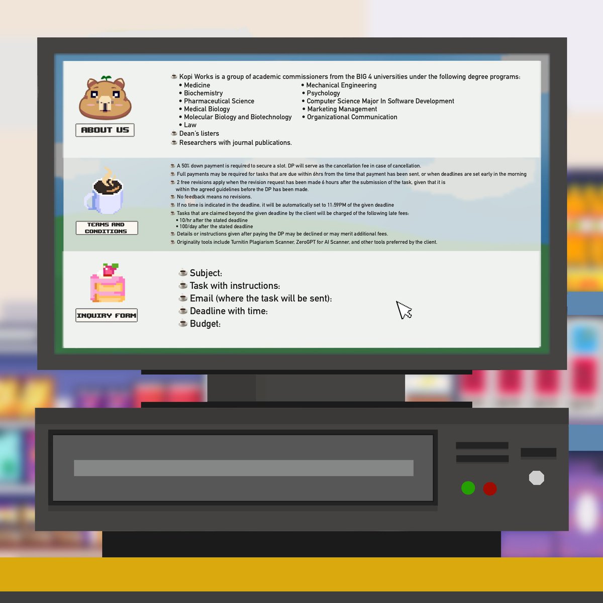 Kopi Works | OPEN 24/7 | research, thesis, tutor tweet media