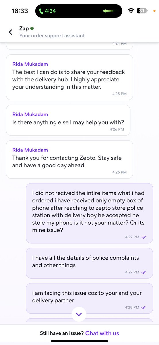 raj000R's tweet photo. @zeptocares 
@ZeptoNow 

What kind of customer support is this? 
Not interested to resolve the issue, faced issues bcoz of fraud delivery boy of zepto, zepto didnt did anything after complaint on zepto till and now, Asking for refund or replacement by exchanging this stolen phone https://t.co/3mF48VAUoJ