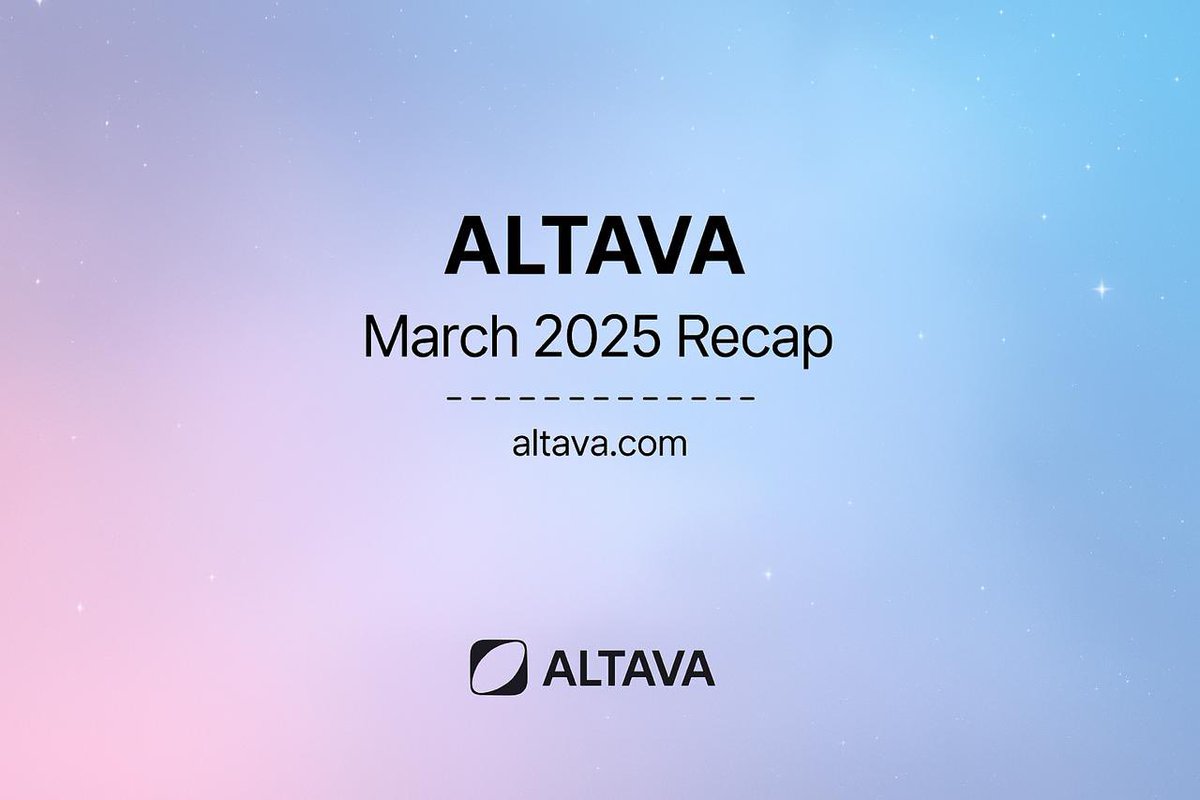🚀 ALTAVA March 2025 Recap: A Month of Milestones! 🚀

March was an exciting month for ALTAVA, packed with strategic partnerships, ALTAVA AI feature updates, highlighted by a successful listing on MEXC, a CMC top 10 #CEX ! Here's a complete recap of Mar 2025 for ALTAVA: 

✨