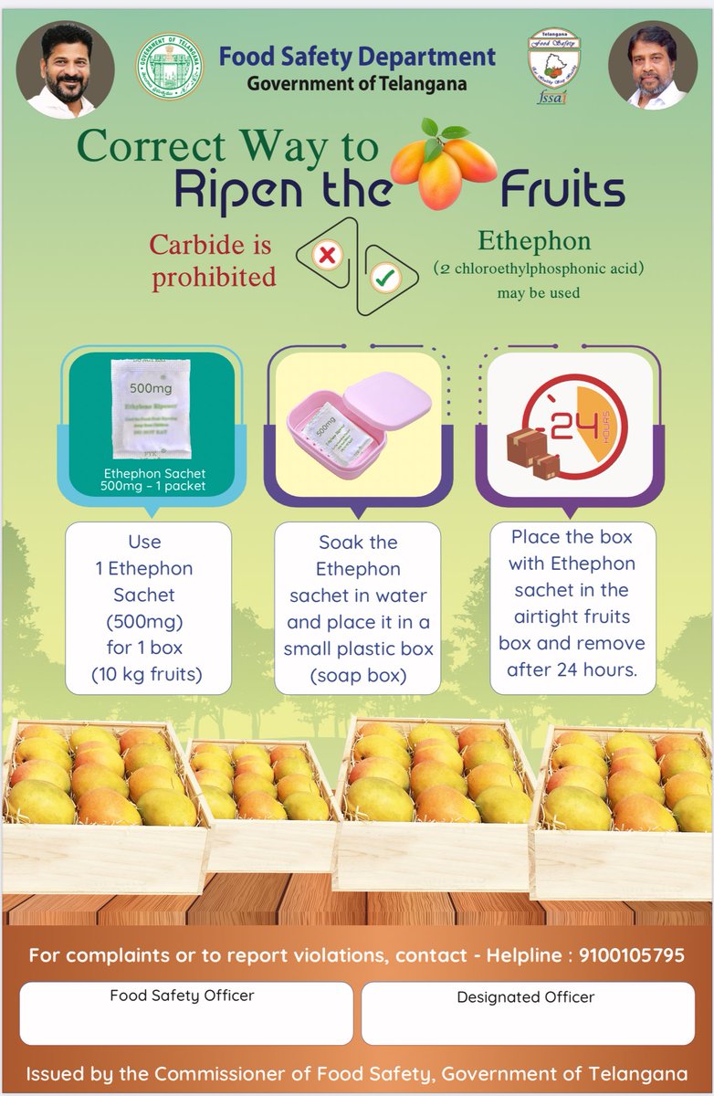 Office of Minister for Health, Telangana (@telanganahealth) on Twitter photo Honโble Health Minister <a href="/DamodarCilarapu/">Damodar Raja Narasimha</a> emphasized the importance of protecting public health by urging mango traders to adopt only natural methods for ripening mangoes. He cautioned against the use of banned substances such as calcium carbide, warning that strict action will be Honโble Health Minister <a href="/DamodarCilarapu/">Damodar Raja Narasimha</a> emphasized the importance of protecting public health by urging mango traders to adopt only natural methods for ripening mangoes. He cautioned against the use of banned substances such as calcium carbide, warning that strict action will be