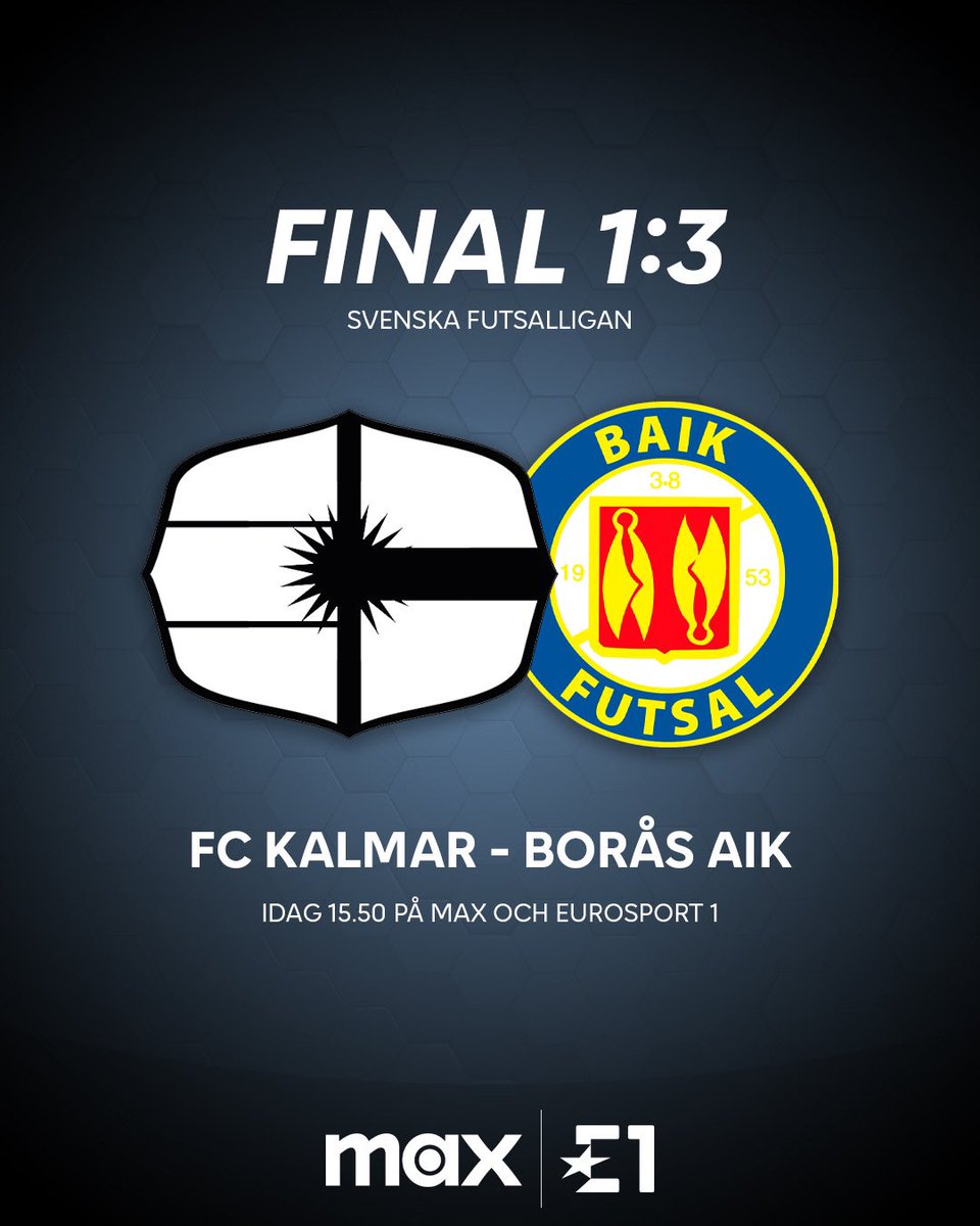 Se första finalen mellan FC Kalmar och Borås AIK i Svenska Futsalligan idag 15.50 på Max och Eurosport 1.