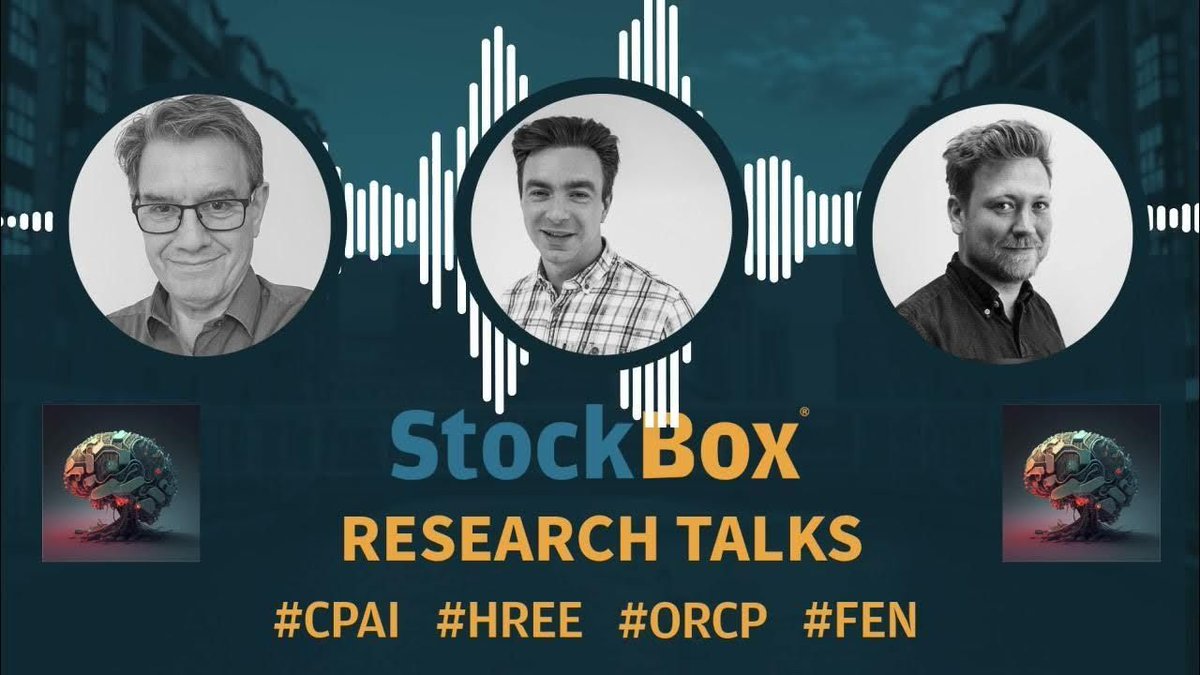 StockBox🎙️📈📽️ (@stockboxmedia) on Twitter photo 🔔 Upcoming #ResearchTalks Podcast! With <a href="/StockBoxMedia/">StockBox🎙️📈📽️</a> <a href="/MarkEJFairbairn/">Mark EJ Fairbairn</a>, <a href="/Alan__Green/">Alan Green</a> <a href="/Brand_UK/">BrandUK</a> & <a href="/danielflynn92/">Daniel Flynn</a> writer <a href="/Outofthegr/">Out Of The Ground Podcast</a> 🎧👇
➡️ <a href="/capAIplc/">capAI plc</a> #CPAI
➡️ <a href="/HarenaResources/">Harena Resources Ltd</a> #HREE
➡️ <a href="/OraclePowerPlc/">Oracle Power</a> #ORCP
➡️<a href="/FrenkelTopping/">Frenkel Topping Group</a> #FEN
#StockBox #MarketInsights #Podcast 🔔 Upcoming #ResearchTalks Podcast! With <a href="/StockBoxMedia/">StockBox🎙️📈📽️</a> <a href="/MarkEJFairbairn/">Mark EJ Fairbairn</a>, <a href="/Alan__Green/">Alan Green</a> <a href="/Brand_UK/">BrandUK</a> & <a href="/danielflynn92/">Daniel Flynn</a> writer <a href="/Outofthegr/">Out Of The Ground Podcast</a> 🎧👇
➡️ <a href="/capAIplc/">capAI plc</a> #CPAI
➡️ <a href="/HarenaResources/">Harena Resources Ltd</a> #HREE
➡️ <a href="/OraclePowerPlc/">Oracle Power</a> #ORCP
➡️<a href="/FrenkelTopping/">Frenkel Topping Group</a> #FEN
#StockBox #MarketInsights #Podcast
