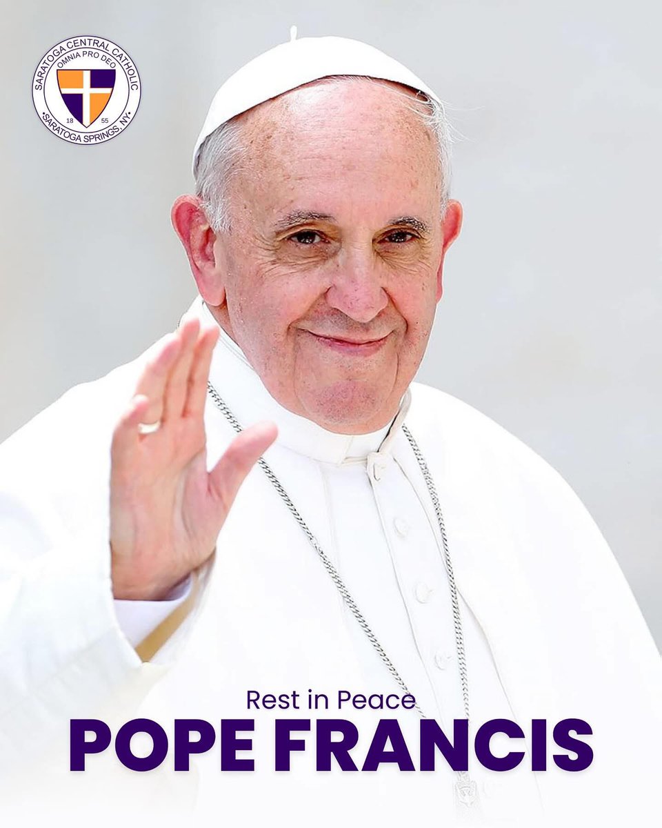Saratoga Central Catholic School joins the global Catholic community in mourning the passing of Pope Francis, a humble and courageous shepherd who led with compassion, mercy, and unwavering faith. May he rest in eternal peace.