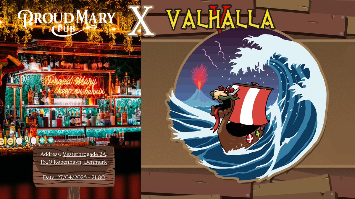 ATTENTION VALHALLA ENJOYERS

The Valhalla crew have asked me to use my vast boozing wisdom, to help them set up an afterparty for the tournament. I could think of nothing more authentic for the Copenhagen bender experience than a night at Proud Mary's Pub - INFO Bellow
