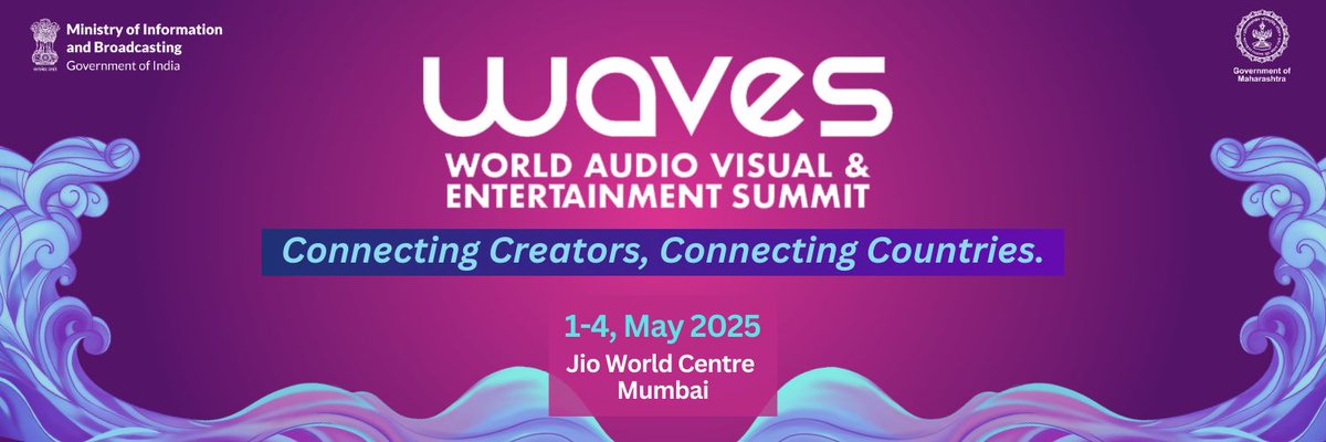 ‘वेव्हज्’साठी माध्यम प्रतिनिधी नोंदणी २१ ते २३ एप्रिलपर्यंत पुन्हा खुली झाली आहे.

माध्यम प्रतिनिधींना अर्ज सादर करण्याची आणि नोंदणी करण्याची शेवटची संधी!

रजिस्ट्रेशन लिंक : app.wavesindia.org/register/media

#CreateInIndiaChallenge #WAVES2025 #WAVESIndia #WAVESummit #WAVESummitIndia