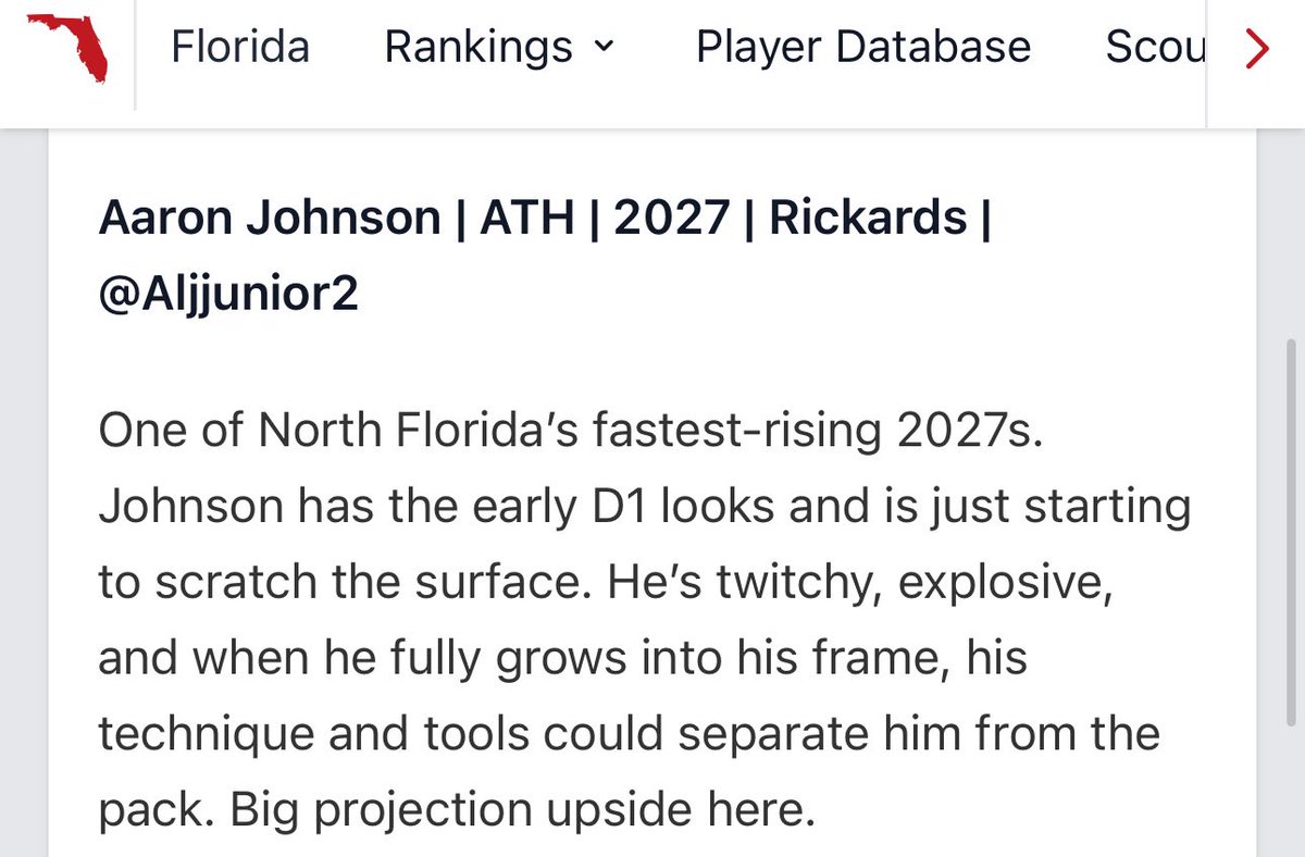 Aljjunior2's tweet image. Thank you for recognizing my talent! 🙏🏾 @RealNews102 @PrepRedzoneFL @adamgorney @Andy_Villamarzo @Andrew_Ivins @FLVarsityRivals @TomLoy247 @Dwight_XOS @JeremyO_Johnson @ChadSimmons_ @RustyMansell_ @samspiegs @JohnGarcia_Jr @larryblustein @DemetricDWarren @GregBiggins