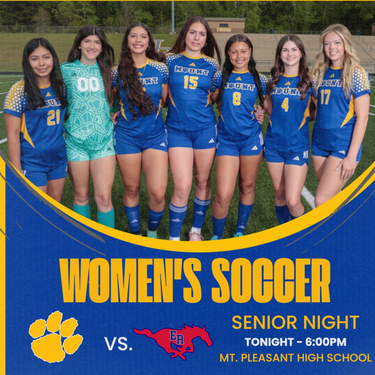 MPTigerPride's tweet photo. SENIOR NIGHT FOR OUR WOMEN'S SOCCER TEAM AS THEY HOST EAST ROWAN TONIGHT AT 6:00PM. https://t.co/hDhfpub7ay