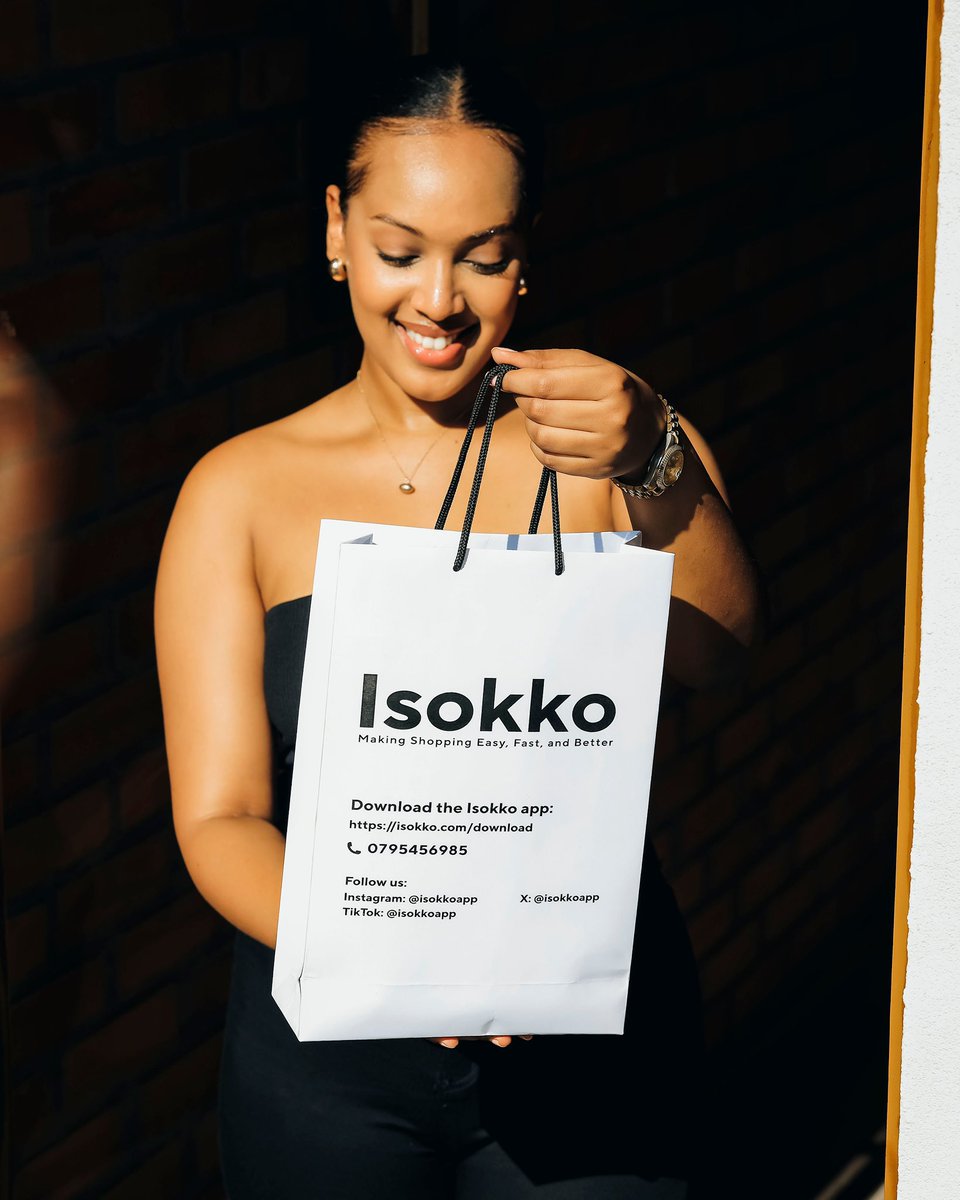 That "my Isokko order just arrived" smile.
From your screen to your doorstep 🚀 just like that.

#Isokko #IsokkoApp #ShopOnline #Kigali #Rwanda