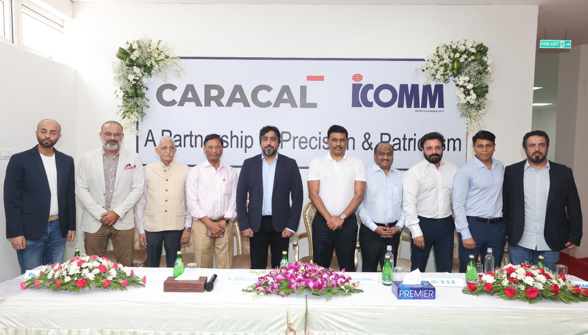 tv9gujarati's tweet photo. CARACAL &amp; ICOMM Launch Advanced Small Arms Facility in Hyderabad | Make in India Boost | TV9Gujarati
#CARACAL #ICOMM #HyderabadArmsFacility #MakeInIndia #AatmanirbharBharat #SmallArmsManufacturing #DefenceIndia #UAEIndiaCollaboration #HyderabadNews #TV9Gujarati https://t.co/cbh5DTYt6M