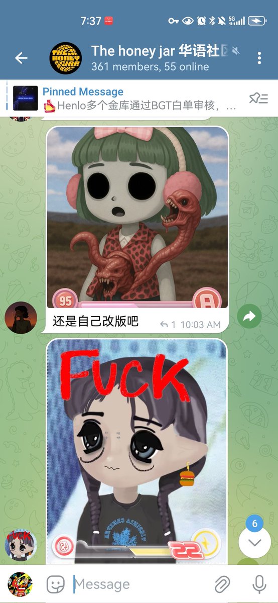 <a href="/0xhoneyjar_cn/">the honey jar cn 🐼⛓️‍</a> react to mibera launch:
1. wtf and then change their avatar to mibera
2. can't accept the reveal so made one themselves
3. can't understand the process but choose to hold. Persuade themselves holding what they don't understand.