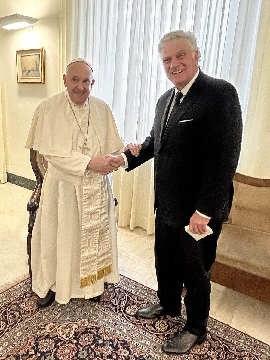 Pope Francis passed away this morning after battling health issues. He was able to have meetings and appear at some of the Vatican’s Holy Week observances in just the last couple of days. I had the opportunity to meet and talk with him last year when I went to Naples to preach.