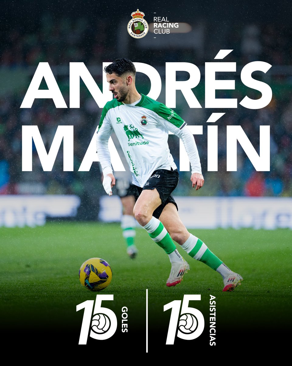 ✨ La temporada de <a href="/martin11andres/">ANDRES MARTIN</a> empieza a no tener ningún tipo de sentido. ¡Qué jugador tenemos, racinguistas! #LaLigaHypermotion