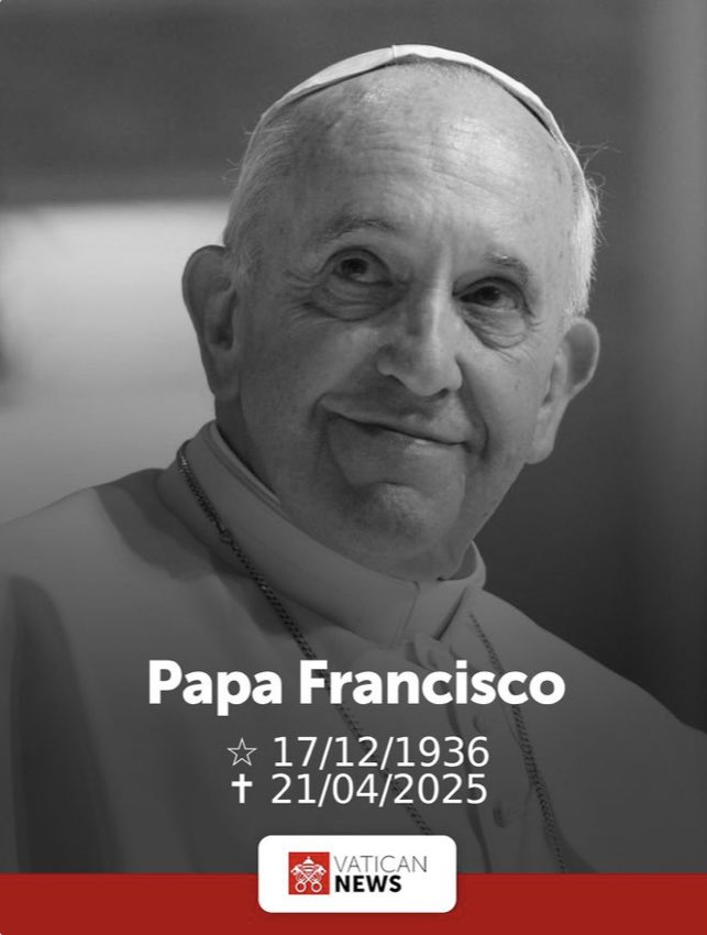 Molta tristor per la mort del Papa Francesc. Un gran home noble i compromés amb els més  necessitats. L’obra de Crist va veure amb ell el màxim representant. Creients i no creients notarem a faltar la gran humanitat que desprenia.