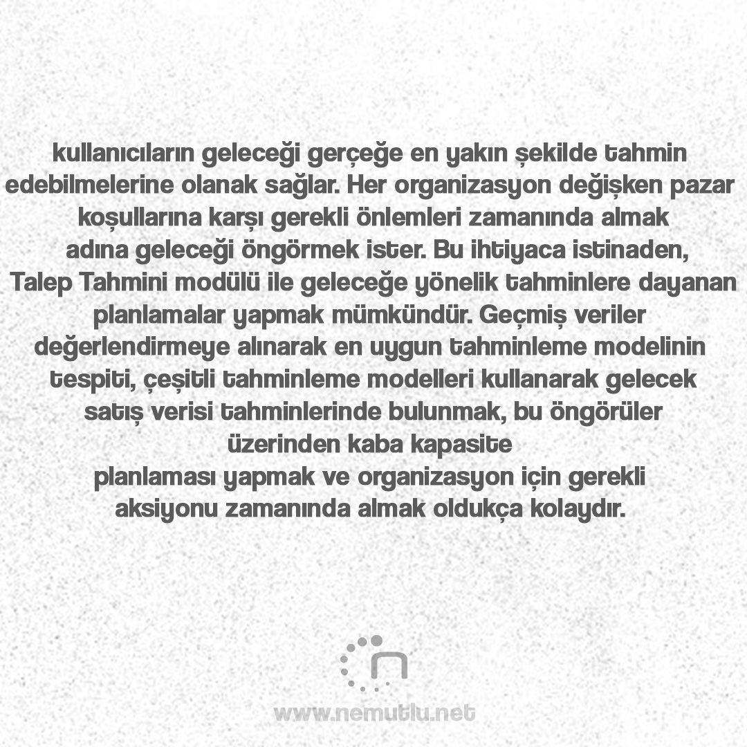 nemutluyazilim's tweet image. Bu modülünün entegre yapısı sistemdeki diğer tüm modüllerden elde edilen alakalı verilerin merkezi bir şekilde tutulmasına ve yönetilmesine olanak sağlar.
nemutlu.net 
#müşteriilişikileri #yazılım