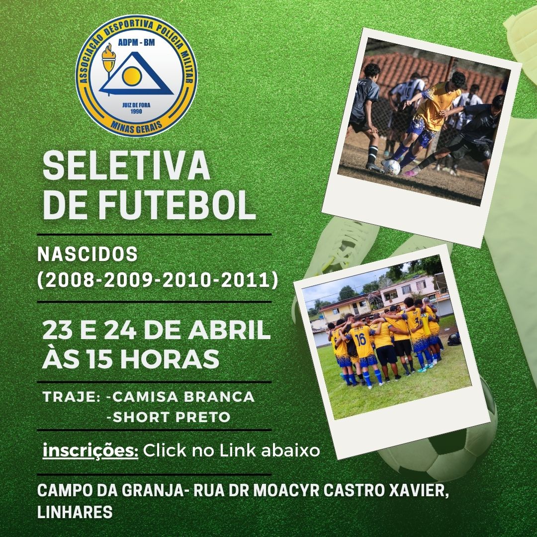 ADPMJF's tweet photo. SELETIVA DE FUTEBOL DE CAMPO | CLUBE ADPM-BM ⚽

Nascido em 2008, 2009, 2010 ou 2011, essa é a sua chance de integrar a equipe de futebol de campo da ADPM-BM Juiz de Fora!

Preencha o formulário.
https://t.co/DJD59CAIHa

⚽ Clube ADPM-BM – Revelando talentos, formando atletas! https://t.co/JCBbe2JJGh