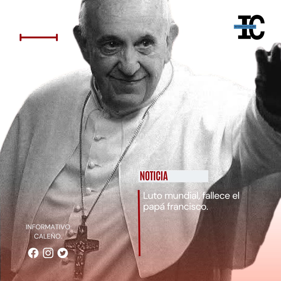 Informativocale's tweet photo. LUTO MUNDIAL 🎗️.

El Papa Francisco ha fallecido, horas antes de su partida, Bergoglio recibió al vicepresidente Vance, en su última actividad pública. https://t.co/BYLGdGHJ6h