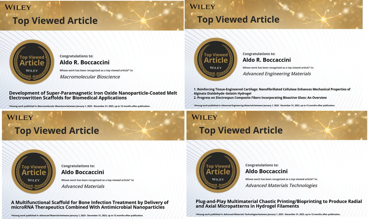 Biomaterials_Erlangen (@boccaccini_lab) on Twitter photo Good to know that several of our <a href="/Boccaccini_Lab/">Biomaterials_Erlangen</a> co-authored articles are #TopViewedArticle <a href="/wileyinresearch/">Wiley in research</a> They can be read here:
➡️onlinelibrary.wiley.com/doi/full/10.10…
➡️onlinelibrary.wiley.com/doi/full/10.10…
➡️onlinelibrary.wiley.com/doi/full/10.10…
➡️onlinelibrary.wiley.com/doi/full/10.10… Good to know that several of our <a href="/Boccaccini_Lab/">Biomaterials_Erlangen</a> co-authored articles are #TopViewedArticle <a href="/wileyinresearch/">Wiley in research</a> They can be read here:
➡️onlinelibrary.wiley.com/doi/full/10.10…
➡️onlinelibrary.wiley.com/doi/full/10.10…
➡️onlinelibrary.wiley.com/doi/full/10.10…
➡️onlinelibrary.wiley.com/doi/full/10.10…