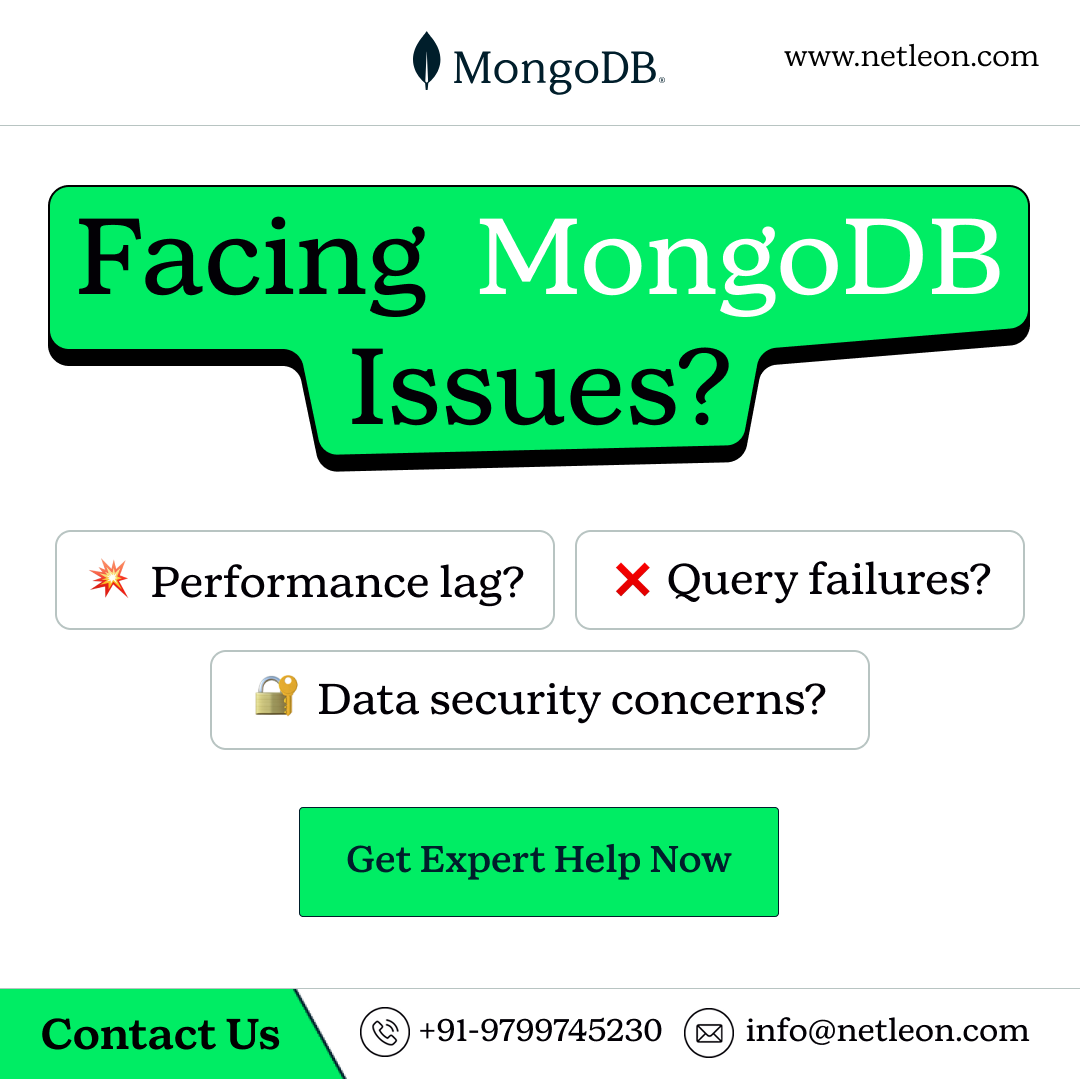 netleonweb's tweet image. Facing MongoDB Issues? We’ve Got You Covered!
Don’t let database issues hold your business back.
Get expert help today!
Contact Us Now
Phone: +91-9799745230
Email: info@netleon.com