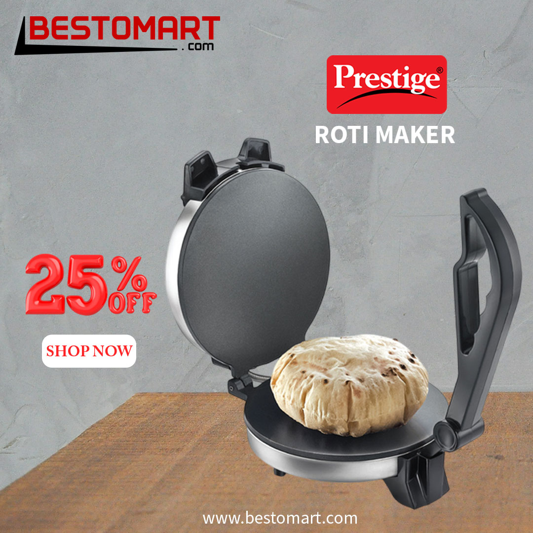 bestomart's tweet photo. Don’t Miss Out on Unbeatable Quality Prestige PRM 5.0 Roti Maker Silver & Black! Available at BESTOMART.
Bestomart - The Pride of Indian E-commerce.
For more Visit: https://t.co/IpautBJ5H9
Contact us: +91 87541 11207
#bestomart
#Prestige
#RotiMaker
#kitchenappliances
#cookeasy https://t.co/9YcJzZ6UoW