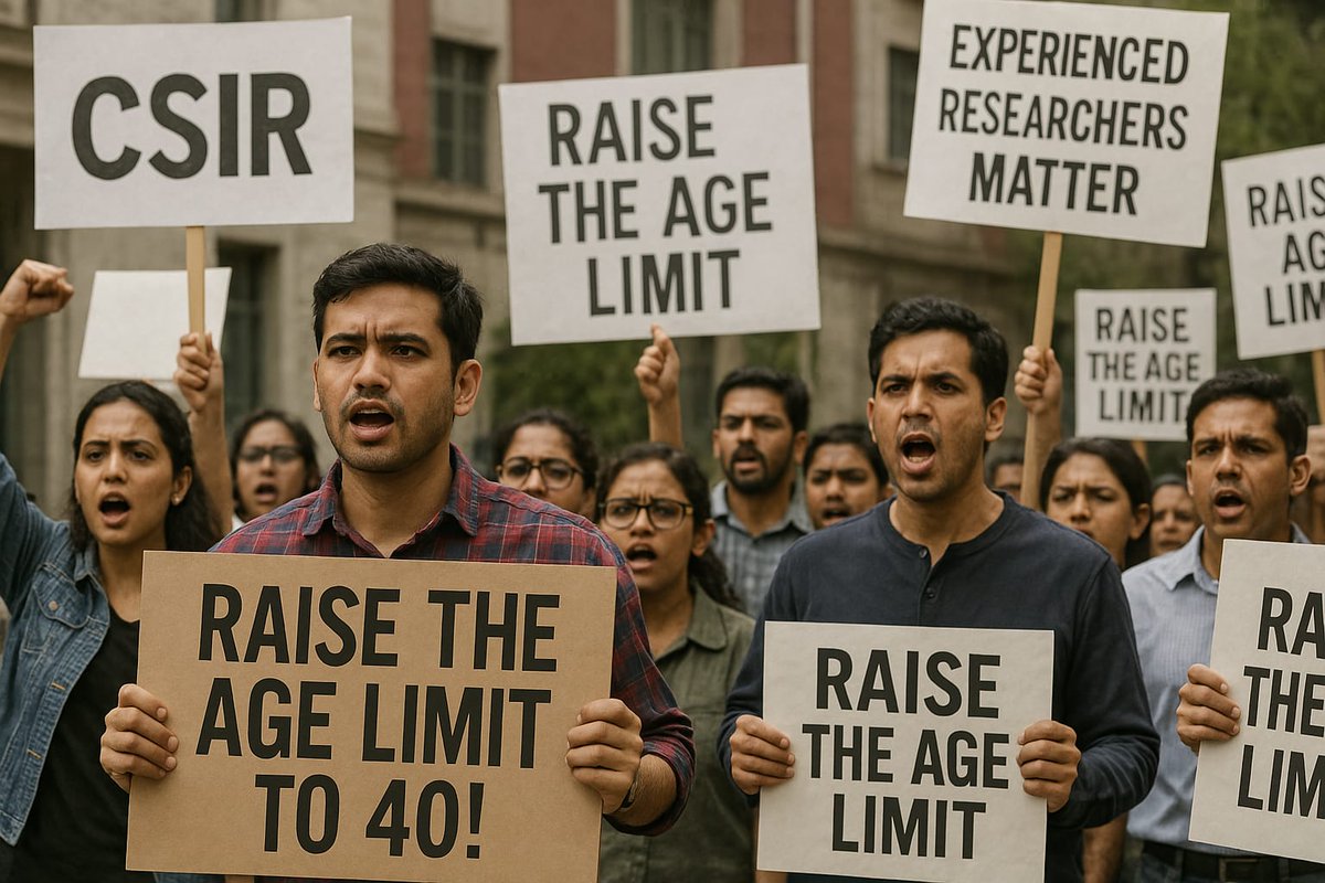 AIRSAIndia's tweet image. #Support_Researchers
@CSIR_IND knows well that its age limit policy for scientist positions excludes talented and experienced researchers. Despite several requests, no action has been taken yet @DrNKalaiselvi @HRDG_CSIR @the_hindu @IndianExpress @DrJitendraSingh @timesofindia