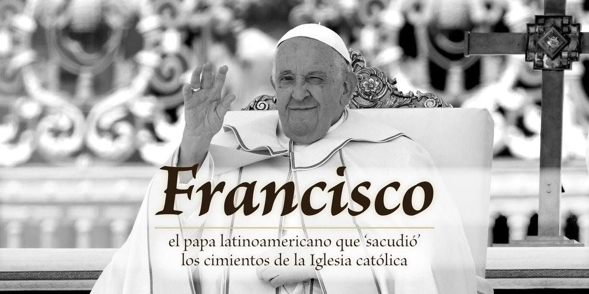 ELTIEMPO's tweet photo. ⚫✝️#EspecialPapaFranciso |  Francisco, el papa latinoamericano que 'sacudió' los cimientos de la Iglesia católica⬇️ https://t.co/X1OeOMMmMp https://t.co/LlZowlvAEc