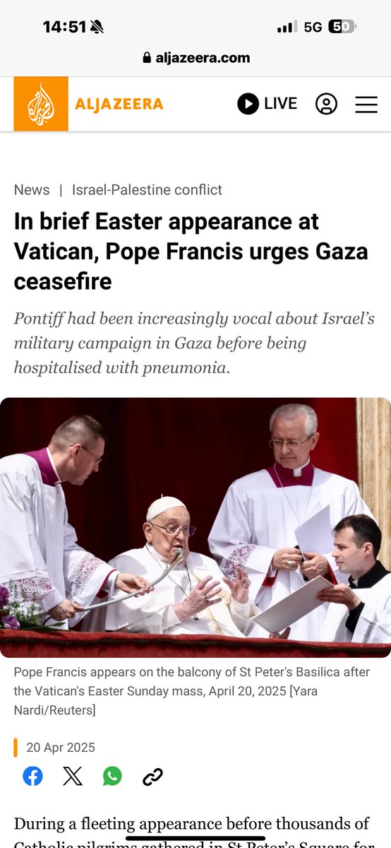 With deep sorrow, I mourn the passing of a faithful servant of God one who called the Church in Gaza City every day, even through illness, during the dark hours of suffering and loss.
In his final public appearance on Easter Sunday, he used his breath not for comfort, but for