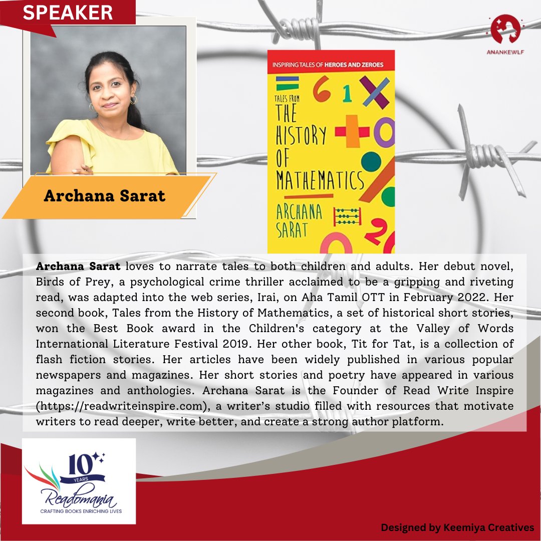 Keemiya_C's tweet photo. Archana Sarat (@archanasarat ) will be joining us at Ananke's Festival of Literature 2025!
#AnankeLitFest2025 #TruthToPower #FestivalOfLiterature #KeemiyaCreatives #AnankeMagazine #VoicesThatMatter #StorytellersUnite #LitFestIndia https://t.co/wvv85zWwmw