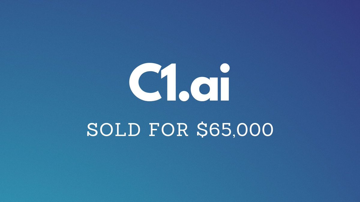 Yesterday saw $419k in domain name sales including:

$65,000 C1․ai
$13,500 FowlPlay․com
$7,100 NutriLab․com
$7,100 5994․com
$7,001 TopTools․com
$4,500 GoFixIt․com

C1․ai last sold for $910 👀🔥

Full list 👉 namebio.com/daily

#Domains