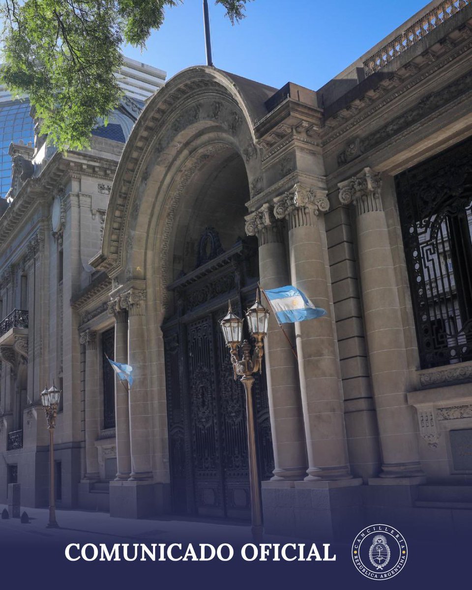 El Ministerio de Relaciones Exteriores, Comercio Internacional y Culto de la República Argentina expresa su profundo pesar por el fallecimiento de Su Santidad el Papa Francisco.

📎 cancilleria.gob.ar/es/actualidad/…