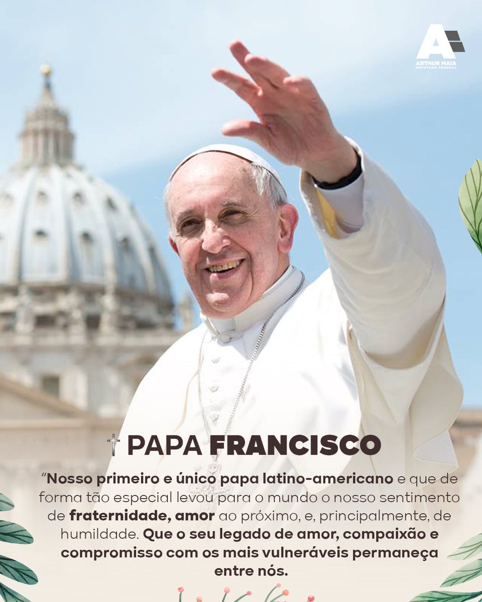 Hoje, sentimos uma profunda tristeza ao nos despedirmos de uma figura tão inspiradora e querida: o Papa Francisco. Sua liderança, marcada por humildade, compaixão e dedicação aos mais necessitados, deixou um legado inesquecível em nossos corações e no mundo. Sua presença iluminou