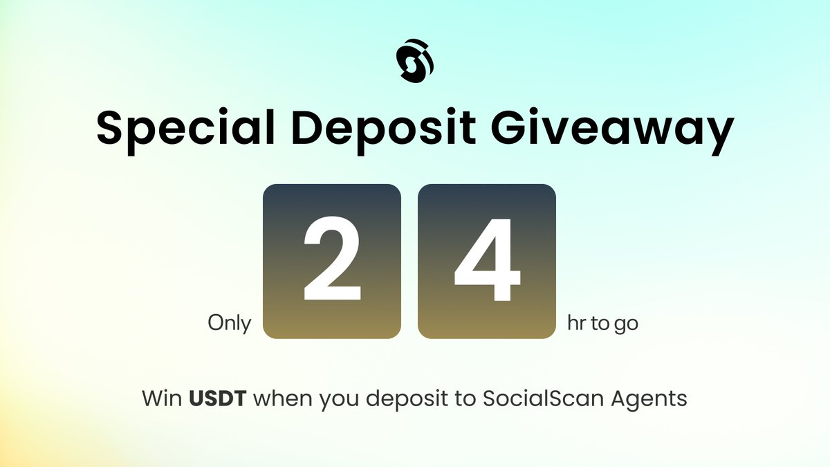 🔔 Last Call: Dive into the Special Deposit Giveaway!

Only 24 hours left to join the raffle!

Deposit any amount into your Hunter Agent wallet to earn rewards!

Don’t miss your chance—jump in now 👉t.me/socialscan_mem…