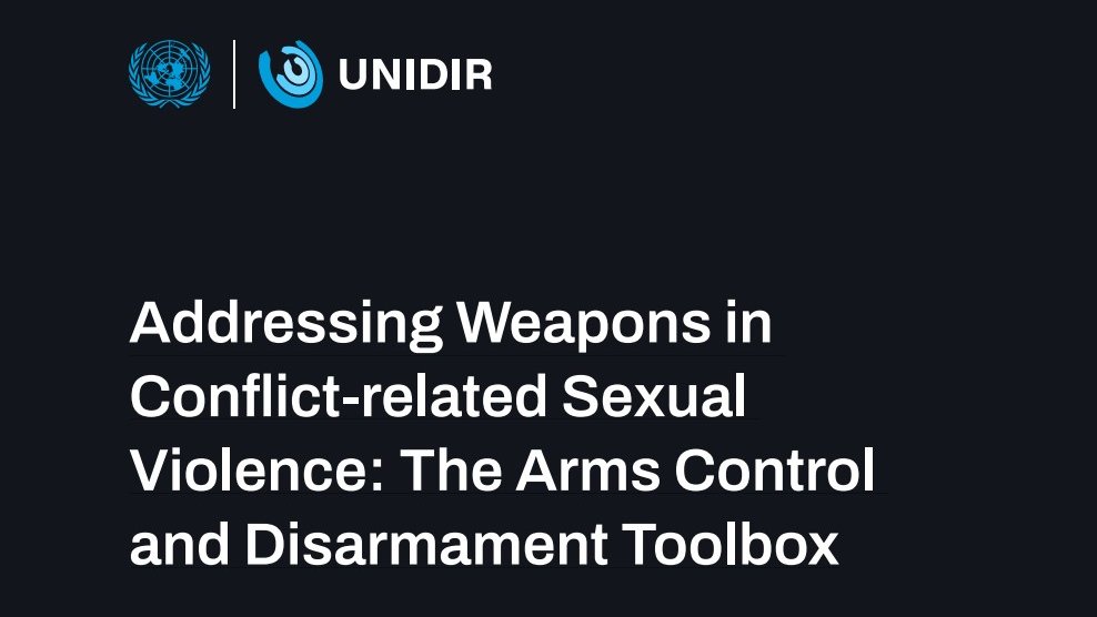 Exploring the links between the proliferation of weapons and #CRSV, this research by <a href="/UNIDIR/">United Nations Institute for Disarmament Research</a> seeks to identify entry points where arms control and disarmament treaties, instruments, tools &amp; measures can be leveraged to prevent CRSV. Read it here: bit.ly/3pGjCPP