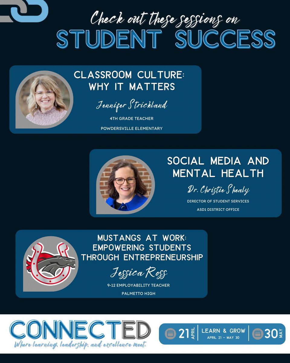Don't miss these key sessions to learn more about fostering student success! Ready to empower your students? Let's connect and grow together! #TeacherLeaders #ProfessionalLearning #grow #learn #connect #AndersonOne