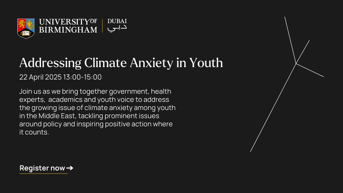 Join us tomorrow, Tuesday 22 April 13:00-15:00 for our curated event, "Addressing Climate Anxiety in Youth," where we’ll bring together government representatives, health experts, academics, and youth voices to tackle this critical issue. Register here: ow.ly/HK6I50VoU6A