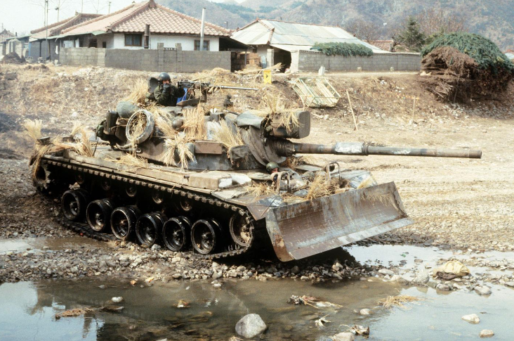 Korean_DMZ_Vets's tweet photo. Tank Tuesday Eve - M48A5 from the 2nd Infantry Division during a early 1980's Team Spirit exercise in the ROK! Summer of 84 is when 2ID transition to the M60A3s! #tanktuesday #2id #korea #rok #tanks #armor #ilovetanks #tanklover #1980s #m48patton https://t.co/Gz0vtNWqGg