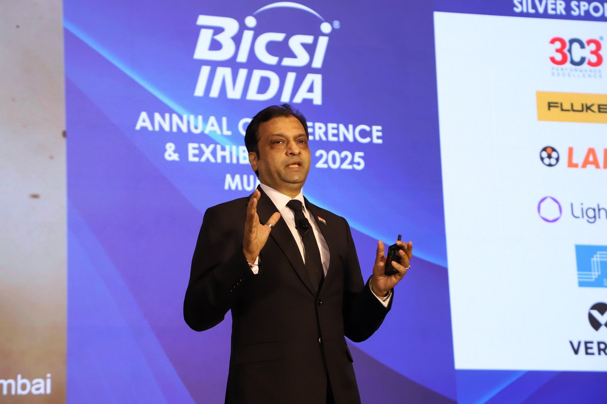 bicsi_india's tweet image. Our guest speaker Mr. Yogesh Gupta, Editorial Director – Events, India &amp;amp; META Region, Foundry, speaks on "The Modern Digital Transformation Battle: How to Win the CIOs’ Mindshare" at the BICSI India Annual Conf &amp;amp; Exhibition 2025. @bicsi_india @BICSI #foundry #yogeshgupta