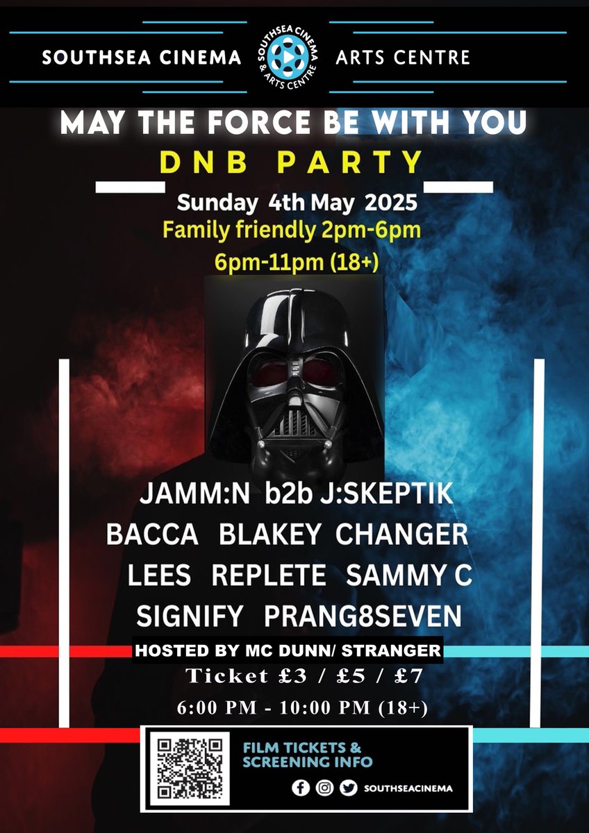 Southsea Cinema & Arts Centre (@southseacinema) on Twitter photo Bank Holiday parties ready! Let's go #Portsmouth🔥 are you ready?🔥
TEEJ is bringing the heat to <a href="/SouthseaCinema/">Southsea Cinema & Arts Centre</a> Join us for a night of electrifying Drum & Bass with support from local legends.🎟️ Secure your spot now!
#DnBNight #BankHolidayBanger #GoodVibesOnly <a href="/SouthseaScene/">Southsea Scene</a> Bank Holiday parties ready! Let's go #Portsmouth🔥 are you ready?🔥
TEEJ is bringing the heat to <a href="/SouthseaCinema/">Southsea Cinema & Arts Centre</a> Join us for a night of electrifying Drum & Bass with support from local legends.🎟️ Secure your spot now!
#DnBNight #BankHolidayBanger #GoodVibesOnly <a href="/SouthseaScene/">Southsea Scene</a>