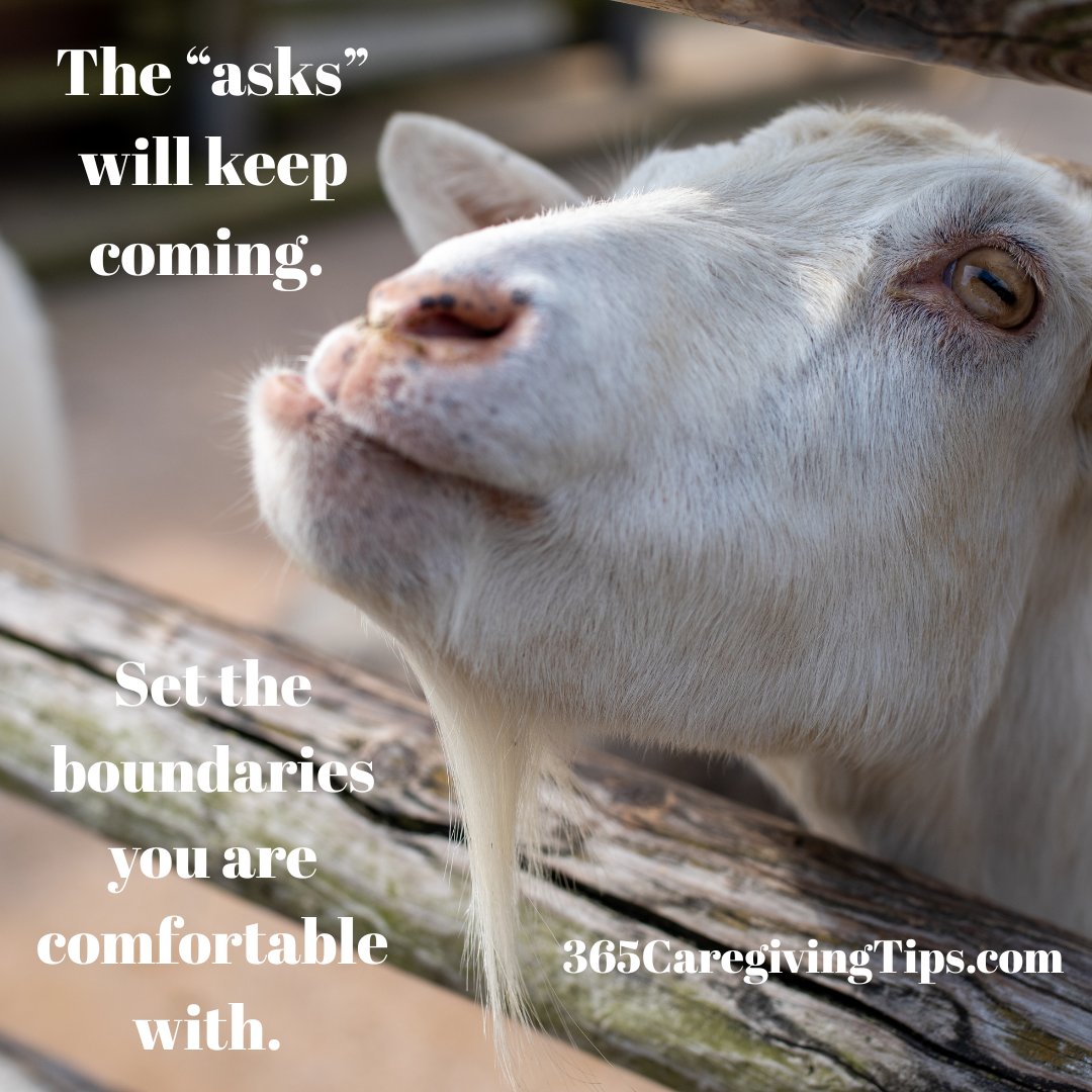 The asks will keep coming from your family, employer, organizations and friends. They won't stop asking. Only you know how much you can take on so set the boundaries you are comfortable with. #caregiving