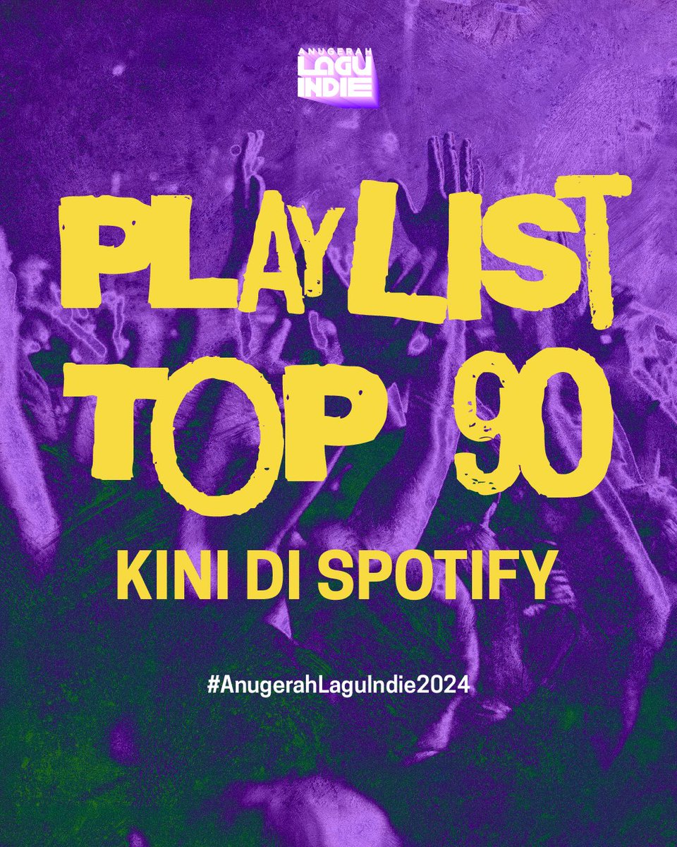 Lagu-lagu Top 90 #ALI24 dah boleh didengarkan kat Spotify sekarang! 🎶

Jom selami 90 karya segar dari scene indie tempatan 🎧 dengar, rasa, dan undi fav korang.

#AnugerahLaguIndie24