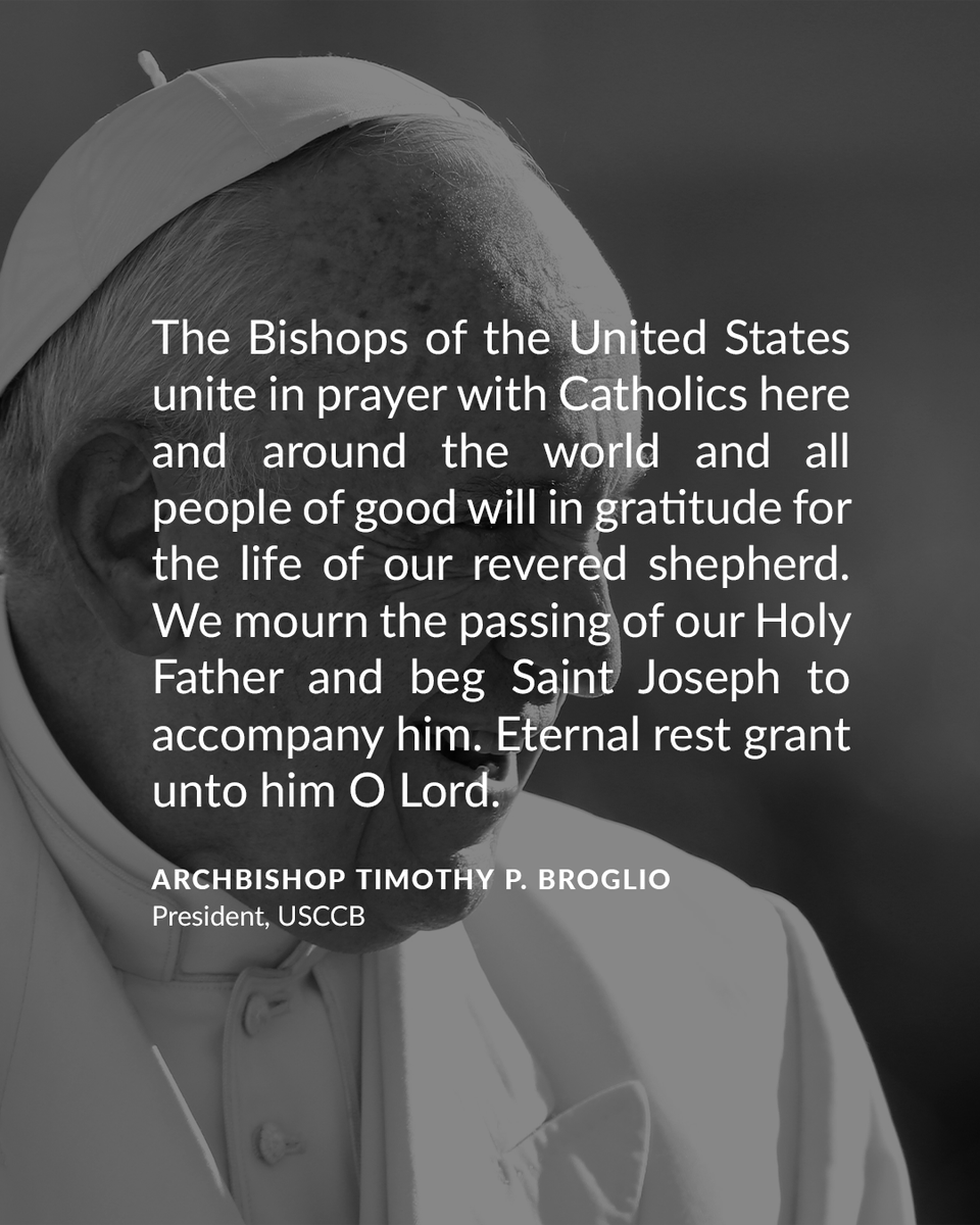 Archbishop Broglio’s Statement on Death of Pope Francis ow.ly/IIhO50VEG6i