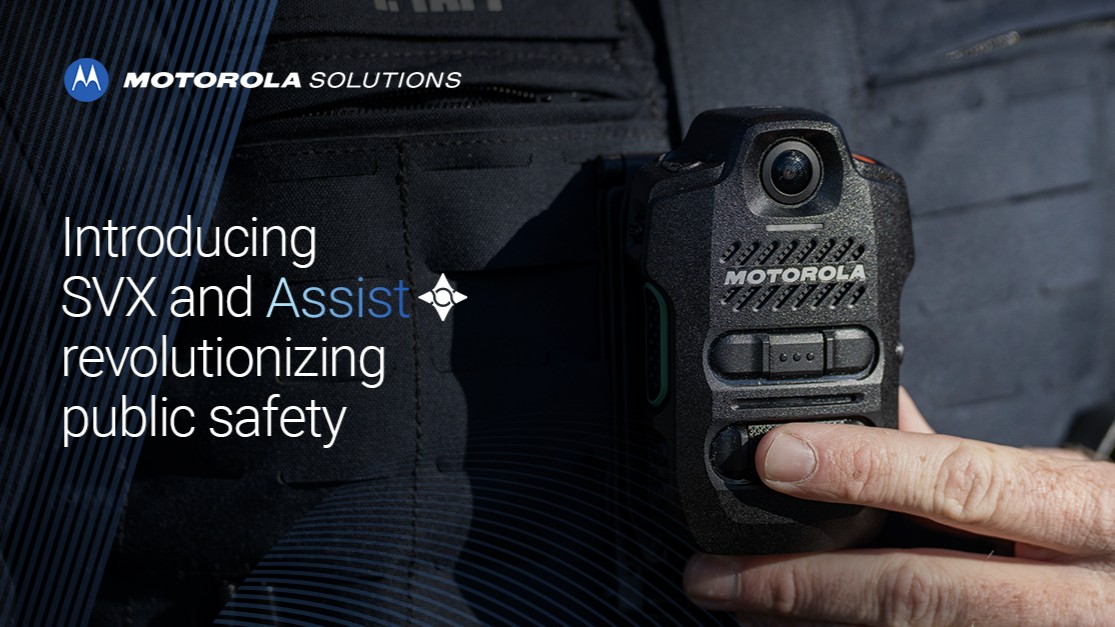 Introducing #SVX &amp; #Assist: First-of-its-kind device converging secure voice, video &amp; #AI for #PublicSafety. Revolutionizing tech for police officers to help protect us all.   bit.ly/3RoHdyF

#MotorolaSolutions #SolvingForSafer #VoiceVideoAI