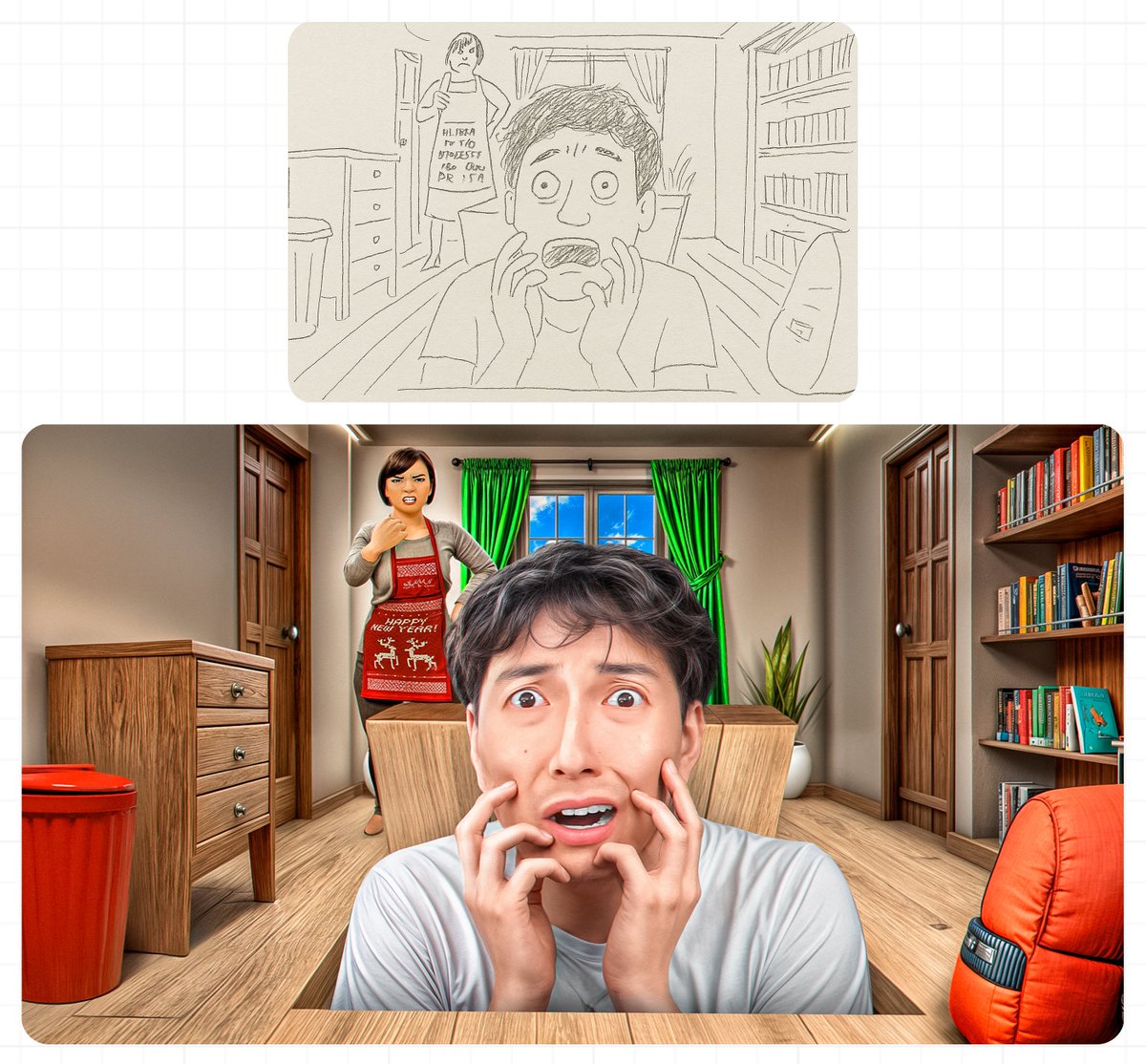 DesignerLighty's tweet image. Recent Thumbnail I made✍️ 

Initial Sketch to Final Design.