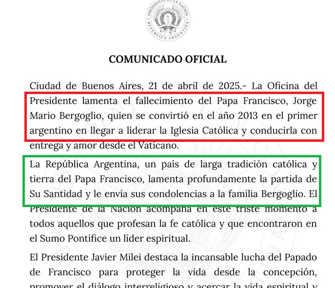 Chiques de <a href="/OPRArgentina/">Oficina del Presidente</a> todo bien con usar IA para escribir los comunicados, el tema es leerlos antes de publicarlos. Tiene 3 párrafos y dos dicen lo mismo.