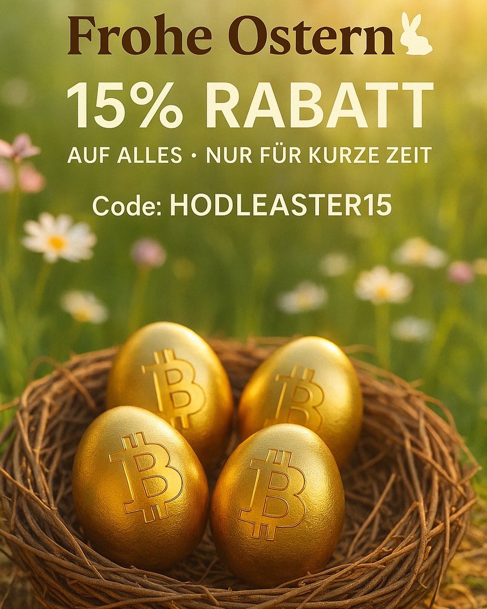 Für alle #Bitcoin -Enthusiasten: auf blockchainboutique.de gibts heute noch 15% Oster-Rabatt auf alles 🙏🙌🏻 Zahlbar mit Lightning 😎