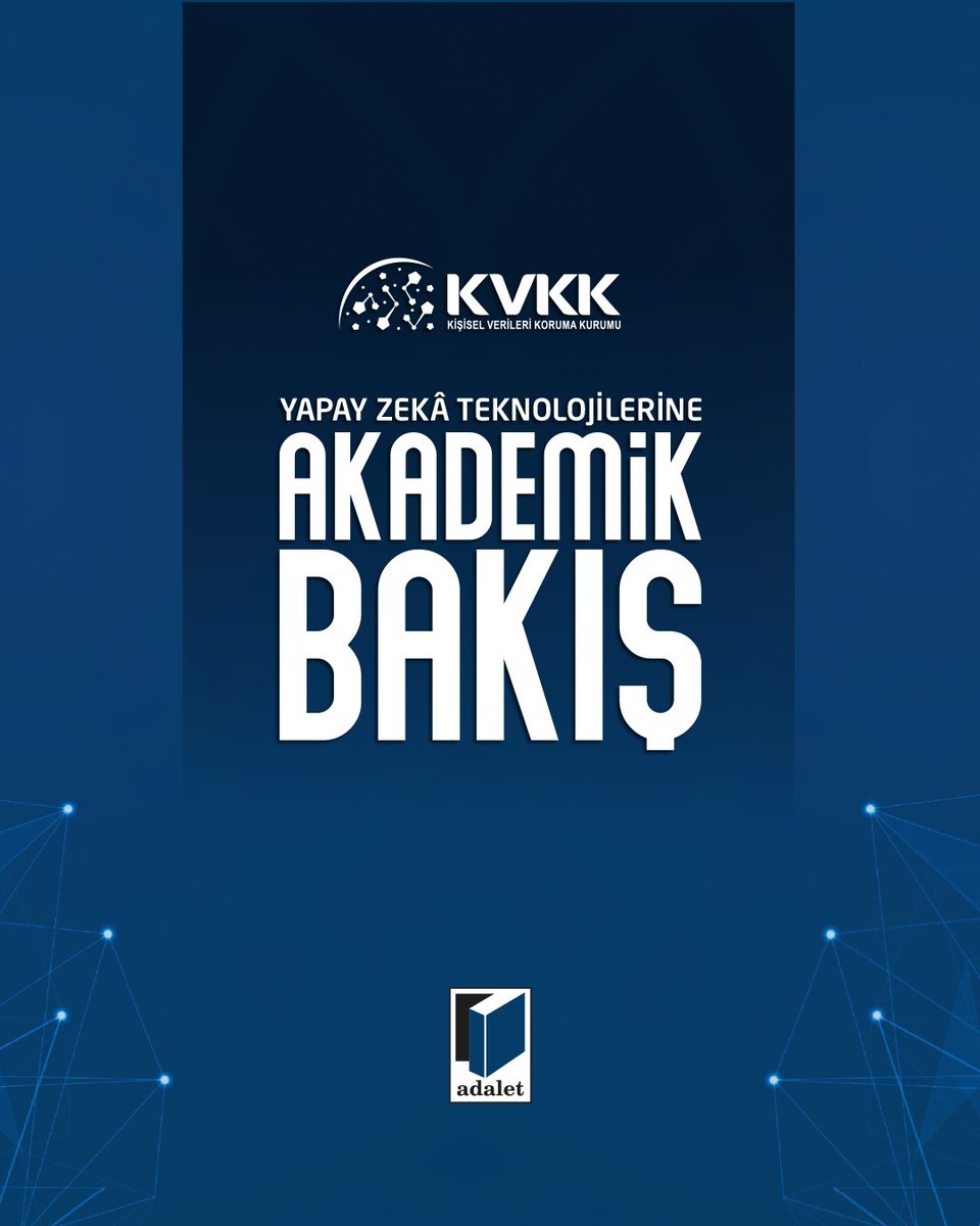 “Yapay Zeka Teknolojilerine Akademik Bakış“ kitabı yayımlandı.

Ayrıntılı bilgi:
➡️kvkk.gov.tr/Icerik/8297/Ya…

Çalışmayı incelemek için:
➡️kvkk.gov.tr/SharedFolderSe…

#KVKK #YapayZeka